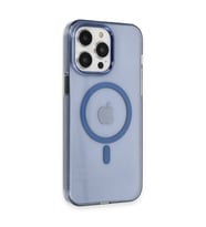 iPhone 14 Pro Max Kılıf Tron Şeffaf Magsafe Kapak - Mavi