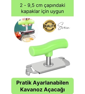 Pratik Kavanoz Kapağı Açacağı Ölçülü Ayarlanabilir Kolay Metal Şişe Kapak Açıcı Plastik Tutacak