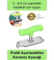 Pratik Kavanoz Kapağı Açacağı Ölçülü Ayarlanabilir Kolay Metal Şişe Kapak Açıcı Plastik Tutacak