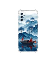 PrintiFy Samsung Galaxy M52 ile Uyumlu Simya Serisi Sonsuz Akış Tasarımlı Uv Baskılı Köşe Korumalı Antişok Kılıf