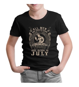 Burç Yengeç- Born in July Siyah Çocuk Tshirt