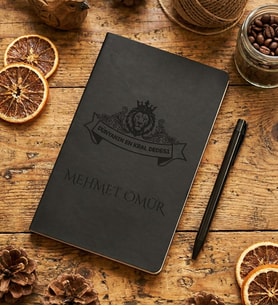 Kişiye Özel En Kral Dede Defter Babalar Günü Hediyesi (Siyah)