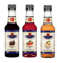 Simonelli 3'lü Şurup Seti (Çikolata + Çilek+ Fındık) Kahve Ve Kokteyl Şurubu 3x250ml