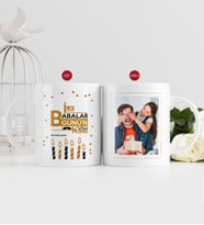 BK Gift Kişiye Özel Babalar Günü Hediyesi Fotoğraflı Kupa Bardak-63 (Beyaz)