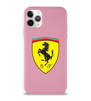 Apple iPhone 11 Pro Uyumlu Lansman Kılıf Ferrari Tasarımlı Altı Kapalı İçi Kadife Kaplı  Kapak (Şeffaf)