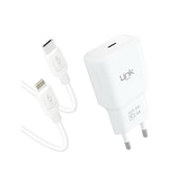 T447e Güçlü ECO Dostu Type-C Lightning Kablolu 12W 2.4A Şarj Cihazı
