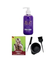 Saç Boyası Leylak 250ml, Saç Açıcı Ve Fluweel Saç Boya Kabı Seti