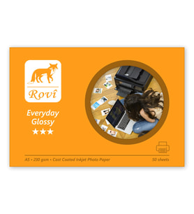 Rovi Everyday Parlak Fotoğraf Kağıdı 230gsm 50yp A5 (Beyaz)