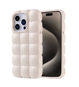 Apple iPhone 15 Pro Kılıf Parlak Esnek Silikon Zore Dom Dom Kapak