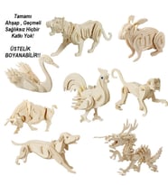 3D Ahşap Puzzle - Horoz