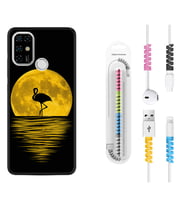 Casper E30 F20 X20 Kılıf Kablo Koruma Spiral Silikon Ay ve Flamingo 1775