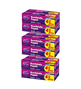 Buzdolabı Poşeti Küçük Boy 4 Al 3 Öde (4*40) 20 x 30 cm Üçlü Set