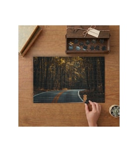 Ormandaki Yol Tasarımı 240 parça Ahşap Puzzle Ahşap Kutuda MP04580