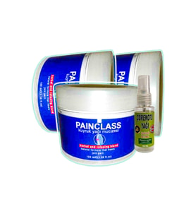 Painclass 100 ml Kuyruk Yağı Kremi 3 Adet - Kas Eklem Diz Dirsek Kol Bacak Boyun Omur Ağrı Dindirici Krem + 30 ml Çörek Otu Ağrı Kesici Yağ