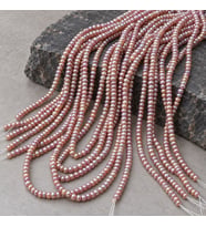 İnci Dizi Gümüş Yansımalı Somon Pembe 4*2,5 mm – Doğal Doku Royal Seri (63316)