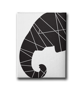 Geometrik Motifli Fil Canvas Tablo MİND169