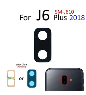 Samsung Galaxy J6 PLUS Arka Kamera Camı Lens Yapışkanlı