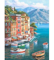 Güney İtalya Sayılarla Boyama Seti(40x50 cm Tuval Şasesine Gerili)