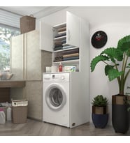 Kenzlife çamaşır makinesi dolabı hayzummdf byz 180*066*55 % 100 mdf full mdf banyo kiler çift kapaklı arkalıklı (Karışık)