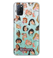 Oppo Disney Girls Tasarımlı Şeffaf Telefon Kılıfı