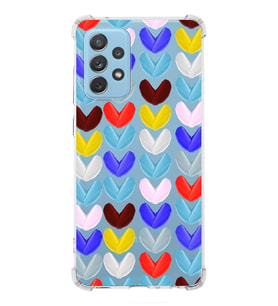 PrintiFy Samsung Galaxy A72 Uyumlu Water Color 1 Baskılı Şeffaf Köşe Korumalı Antişok Kılıf