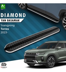 S-Dizayn Ssangyong Torres Diamond Krom Yan Basamak 183 Cm 2023 Üzeri