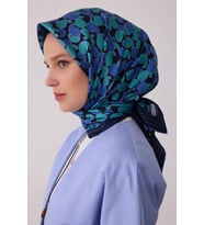 Etnik Desen %100 Twill İpek Eşarp BE22