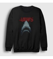Presmono Unisex Siyah Shark Film Jaws Sweatshirt 372781tt