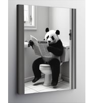 Kanvas Tablo Panda Ve Gazete Keyfi