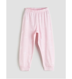 LCW Kids Pembe Beli Lastikli Baskılı Kız Çocuk Pijama Alt