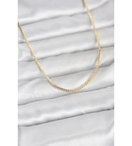 CM 14K Gold Renk Kare Zincirli Model 60 cm Kadın Kolye 5886 - HPSBYI7232-7537