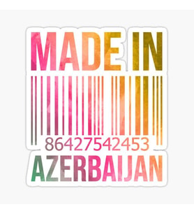Azerbaycan Azerbaijan 17 Cm Araba Sticker Etiket MD20