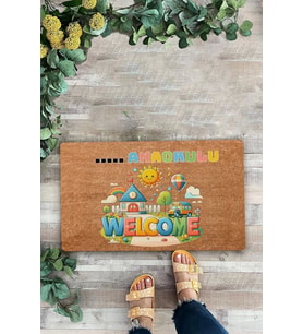 Valerine Life Anaokuluna Özel Hoş Geldiniz Kapı Önü Paspası 45x70cm