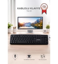Torima Kablolu Q Klavye Bilgisayar Ofis Klavyesi TK01 Siyah