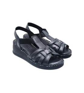 VENÜS 24028801Y KADIN  SANDALET AYAKKABI SIYAH Ç