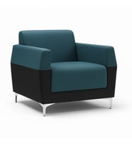 Ahenk Mavi Kumaş Ofis Kanepesi