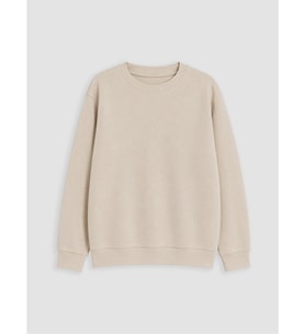 LCW Kids Bej Bisiklet Yaka Erkek Çocuk Sweatshirt