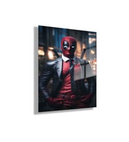 Temperli Gerçek Cam Tablo Film Karakteri Deadpool Görseli