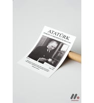 Atatürk Portre Posteri, Çerçevesiz Yüksek Kalite Duvar Afişi - Sevdiklerinize Özel