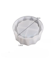 SİLİKON KALIP TAŞ TOZU İTHAL DİK ÇİZGİLİ DEKORATİF SAKSI MUMLUK KALIBI EPOKSİ REÇİNE HB285-0153 (Beyaz)