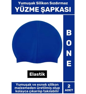 Özel Üretim Su Geçirmez Elastik Yüzücü Havuz Deniz Yüzme Şapkası Yumuşak Silikon Bone 2 Adet