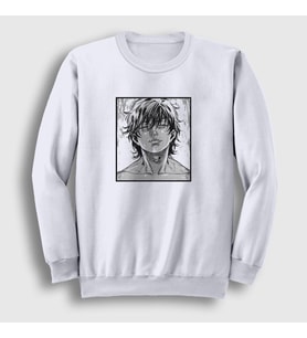 Presmono Unisex Beyaz Cool Anime Hanma Baki Sweatshirt 317341tt