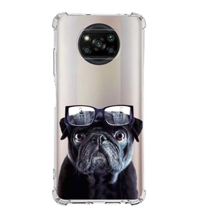 PrintiFy Poco X3 Pro Uyumlu Köpek 3 Baskılı Şeffaf Köşe Korumalı Antişok Kılıf