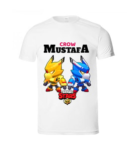 İsme Özel Brawl Stars Çocuk Beyaz Tişört Yazlık Kısa Kollu Unisex
