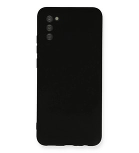 Durukar® Samsung Galaxy A03S Kılıf Nano içi Kadife Silikon - Siyah