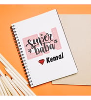 Süper Baba Tasarımlı Defter Kişiye Özel