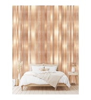 Dreamwall Çizgili Ahşap Desenli Isı Ve Ses Yalıtımlı Sağlıklı Tekstil Duvar Kağıdı (Kahverengi)