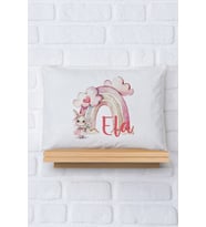 Pia Baby Premium %100 Pamuk İsme Özel Kız Bebek Yastık Kılıfı 35*45 cm 5042-12
