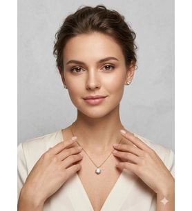 Yuvarlak Tek Taş Detaylı Set