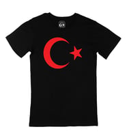 Türk Bayrağı Siyah Tişört